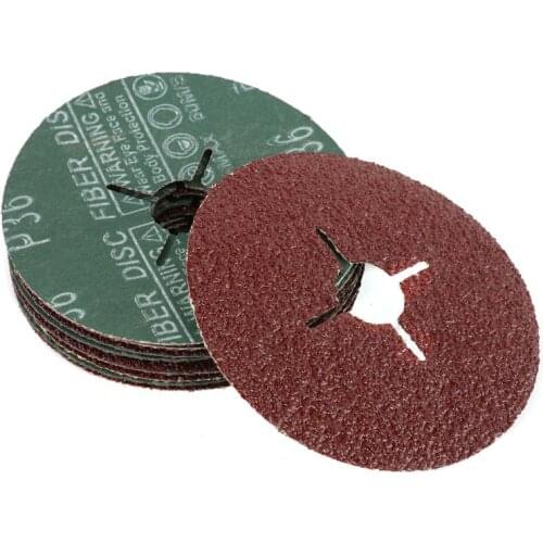 30Pcs 24#36#60# Polishing Grinding Sheet 115mm Rubber Backing Pad Angle Grinder Cross Hole Steel Paper Sandpaper Grinding Disc