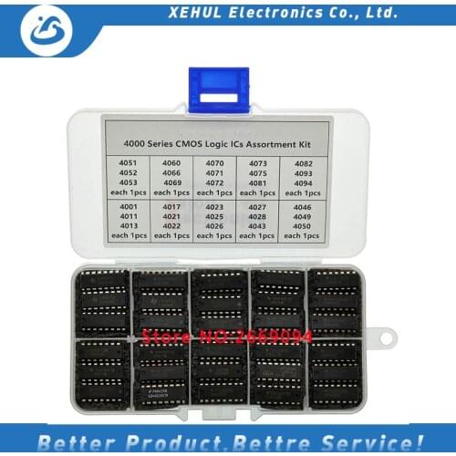 30 Types CD40XX DIP 4000 Series CMOS Logic IC Assortment Kit