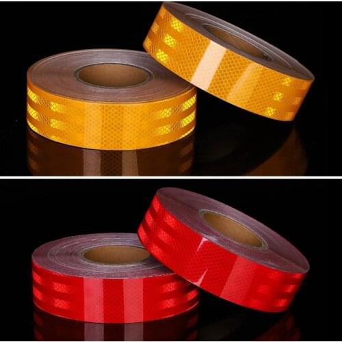 5cmx50m/Roll Waterproof Warning Tape Strip Stickers Warning Light Reflector Protective Sticker Reflective Film Car Safety Mark