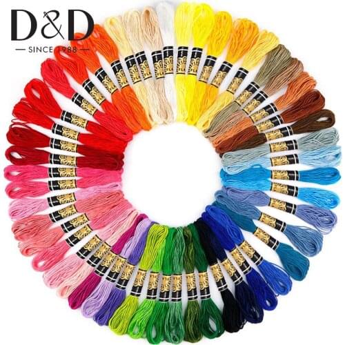 50 Skeins Embroidery Thread Friendship Bracelets Floss Rainbow Color Embroidery Thread Cross Stitch Floss DIY Sewing Tools