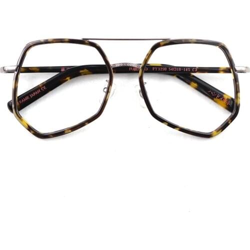 Top Quality Acetate Glasses Frame Men Women Eyeglasses Handmade Brand Vintage Big polygon Optical Glasses Frame With Box 318