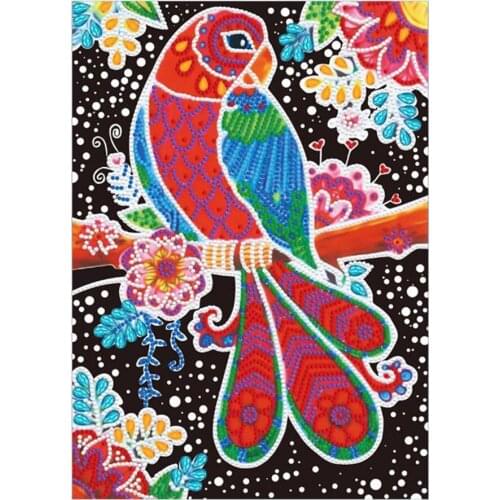 Parrot Luminous DIY Diamond Painting Special-shaped Diamond Rhinestone Embroidery 5D Diamond Painting Glowing in the Dark
