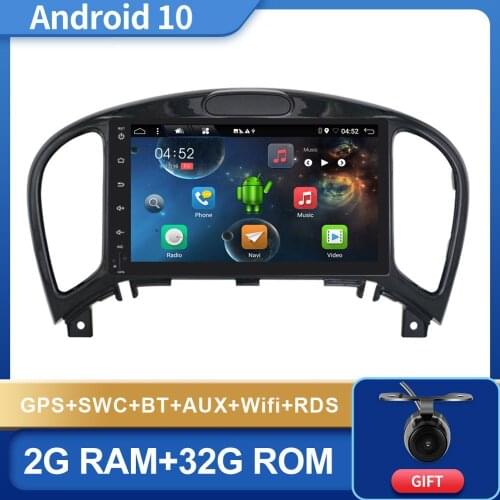 2 Din Android 10.0 2G+32G Car Radio Multimedia Stereo Player For Nissan Juke YF15 2004-2016 Wifi BT DAB OBD Carplay Camera GPS