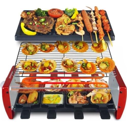 Smokeless Electric Barbecue Grill 220V Multifunctional Electric Grill Pan Korean Style Non-stick BBQ Machine