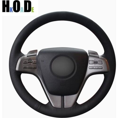 Black Artificial Leather Steering Wheel Cover Hand-Stitched Car Steering Wheel Cover for Old Mazda 6 2009 Mazda 6