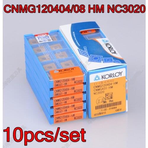 CNMG120404 CNMG120408-HM NC3020 10pcs/set KORLOY NC3020 Carbide insert Processing: steel, Free shipping