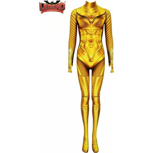 Diana Prince Golden Armor Cosplay Zentai Superhero Bodysuit Suit Jumpsuits Diana Prince Cosplay costume