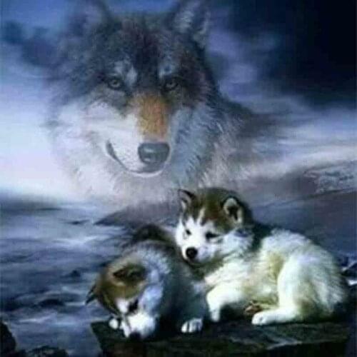 Dpsprue 5D Diy Full Square Round Stone Diamond Painting Embroidery Diamond Mosaic Animal Dog Cross Stitch Christmas Gift