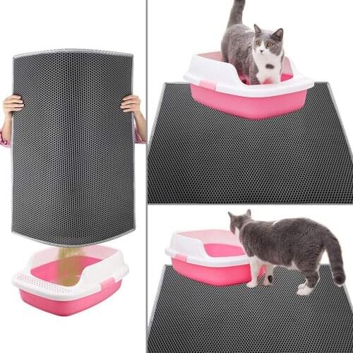 Environmental Protection Foldable Waterproof Cat Litter Mat Honeycomb Sifting Pad Protect Floor Carpet