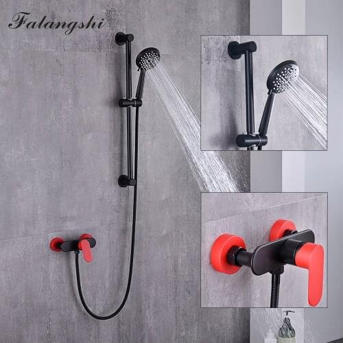 FALANGSHI Black Shower Faucets