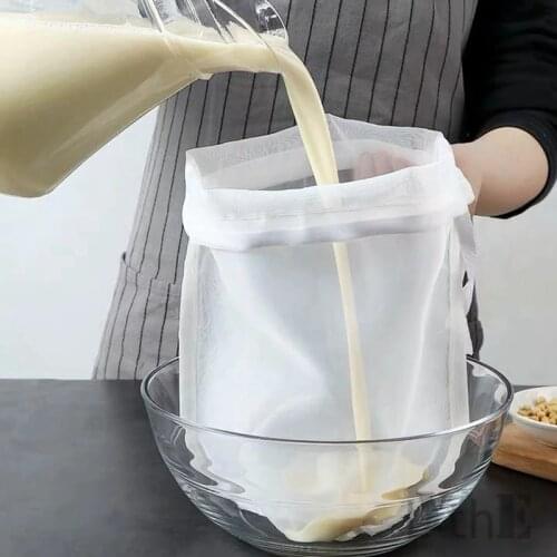 20X30cm Nut Milk Bag Reusable Almond Milk Bag Strainer Fine Mesh Nylon Cheesecloth Cold Brew Coffee Filter