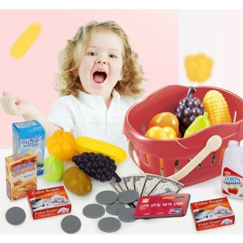 36Pcs Market Shopping Cash Register Credit Card Machine Kids Play House Toys Simulation ATMs Model Kids Educational Toys Games