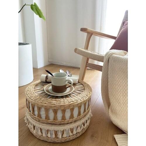 Chair pad floor cushion Hand-woven cushion Circular futon straw MATS The balcony seats The sitting room cushions