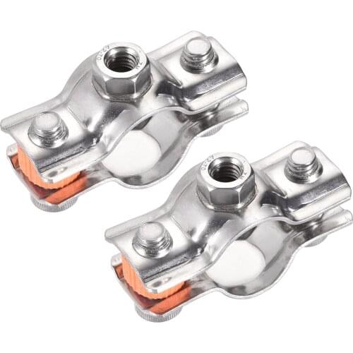 Uxcell 304 Stainless Steel Wall Ceiling Mount Pipe Supports for 19-22mm Pipe 2 Pcs