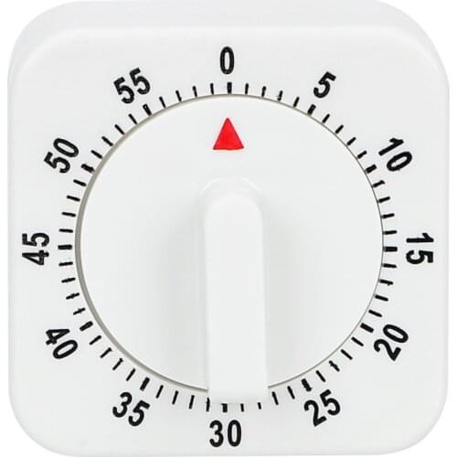 HILIFE White Square Kitchen Tools Cooking Tools Mechanical Timer 60 Minutes Kitchen Timer Countdown Alarm Reminder