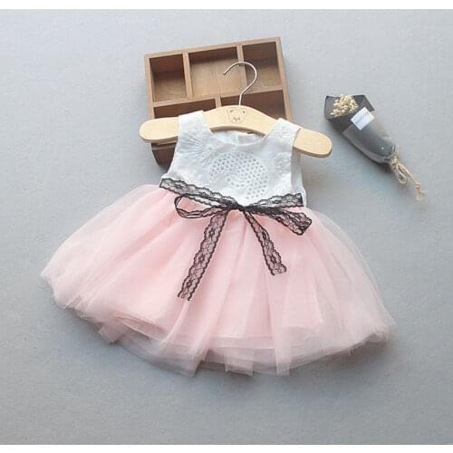 Newborn Girl Solid Summer Dresses Infant baby Tutu Princess Dressing For Party and Wedding Child Kids Girls Dress