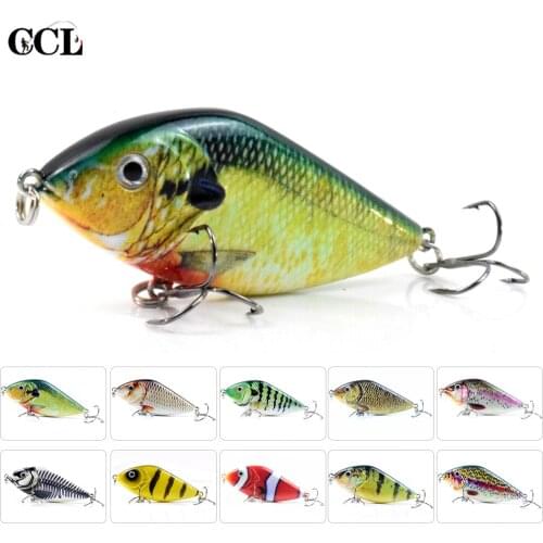 CCLTBA 7cm 15.5g Slow Sinking Slide Jerkbait Wobblers Rattle Hard Artificial Baits Pike Musky Bass Fishing Lures Tackle