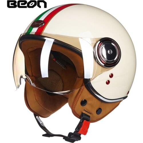 Motorcycle beon Helmet Jet Motorbike 3/4 half helmets Scooter B110B open face capacete ECE helmet