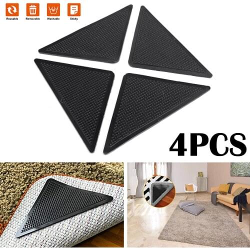 Areyourshop Washable Reusable 4PCS Carpet Mat Fixed Anti Skid Sticker Grippers Home appliance
