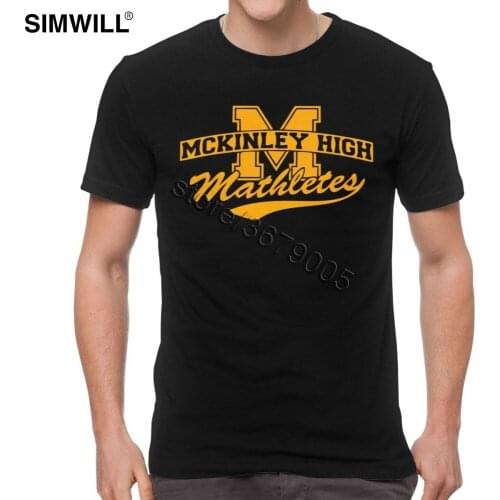 Mens Math Mckinley High Mathletes Tee Shirts Streetwear Mathematics T Shirts Short Sleeved Pure Cotton Graphic T-Shirts O-neck