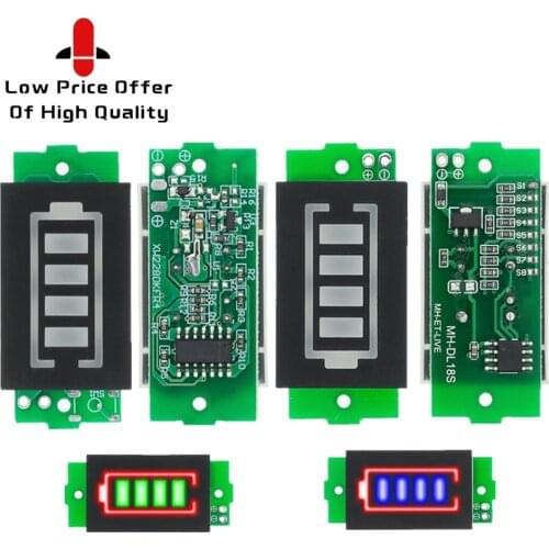1S 2S 3S 4S Single 3.7V Lithium Battery Capacity Indicator 4.2V Blue Display Electric Vehicle Battery Power Tester Li-ion LED 3V