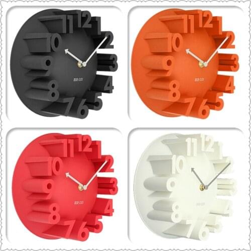 Living Room Art Deco Wall Clock Retro Single-Sided Battery-Powered Retro Garden Creative Art Digital Clock Wall Clock