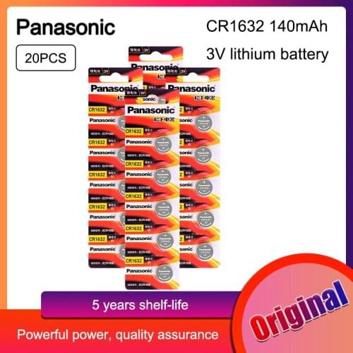 PANASONIC cr1632 3v 20PCS original brand new battery for button cell coin batteries for watch computer cr 1632 For Toys Watches
