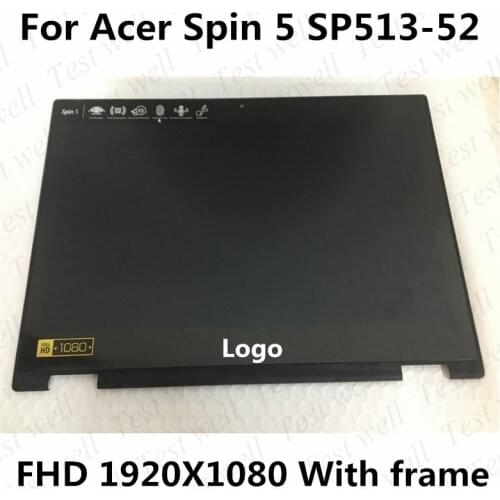 Original 13.3" Laptop LM133LF1L02 LCD Screen Display Touch Glass Digitizer Assembly For Acer Spin 5 SP513-52 SP513-52N N17W2