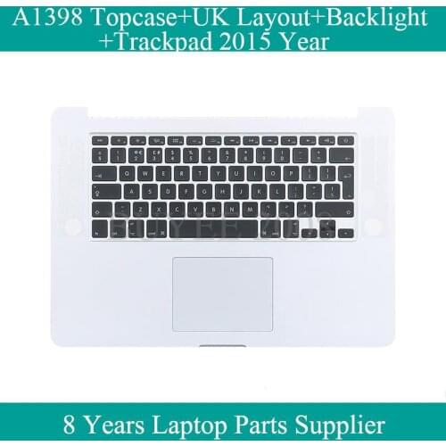 Original Case Cover For Macbook Pro 15.4" A1398 UK Keyboard Backlight Backlit Topcase Trackpad 2015 Year