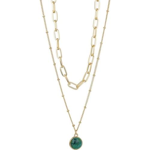 YADA Green Round bead Presents&Necklace For women gold color Chain Necklaces Statement Bijoux Femme Jewelry Necklace SE200054