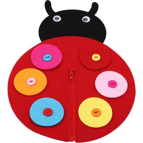 Zipper Button Teaching Kindergarten Manual Diy Weave Cloth Early Learning Education Handmade Toys Montessori Teaching Math Toys