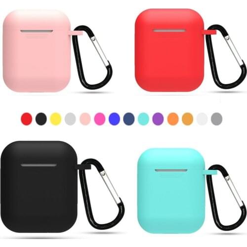 With Hanging Buckle Drop-Proof Bluetooth Silicone Headphone Case For Airpods Set Anti-Fall Belt Hook Case For Earphones Airpods