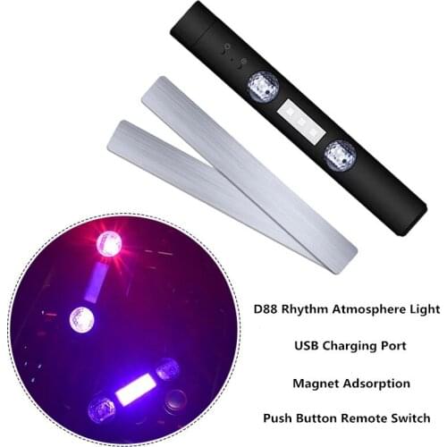 LED RGB Car Atmosphere Lamp USB Wireless Lamp Roof Star Light Multiple Modes Automotive Interior Ambient Decorative Party Lights