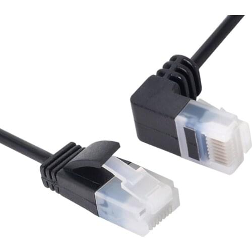 CYSM Ultra Slim Cat6 Ethernet Cable RJ45 UTP Network Cable Patch Cord 90 Degree Cat6a Lan Cables for Laptop Router TV BOX