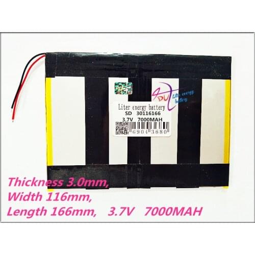 30116166 Tablet battery capacity 30115165 3.7V 7000MAH Universal Li-ion battery for tablet pc 8 inch 9inch 10inch
