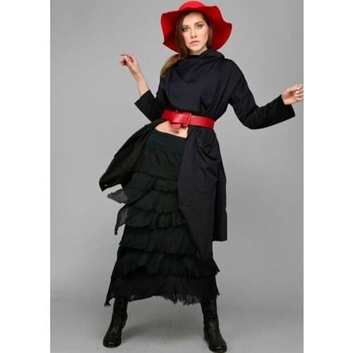Viscose Fabric Black And White Color Options Layered Tulle Long Skirt 2021 Womens Fashion Xs To 4xl