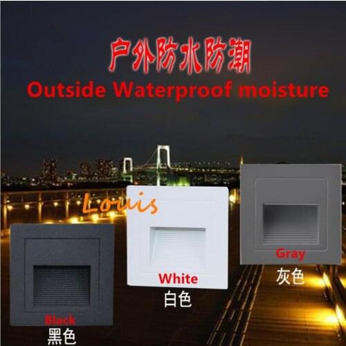 10X Waterproof Indoor&Outdoor 1W 3W CREE LED Underground Light AC85-265V LED Embedded Lamps Stair Step Corner Floor Spotlight
