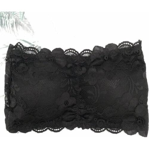 New lace sexy wrapped chest tube top underwear anti-exposure gathering female base underwear with chest pad bra comfortable