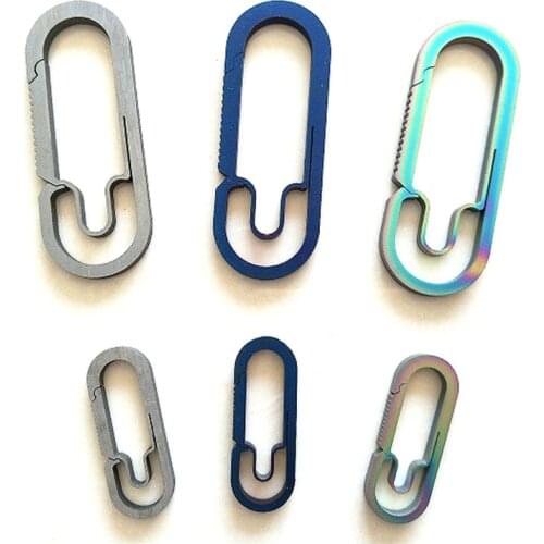 1PC Multicolor Large Small Titanium Alloy Keychain EDC Hanging Buckle Quick Hook Key Ring Backpack Buckle Carabiners Accessories