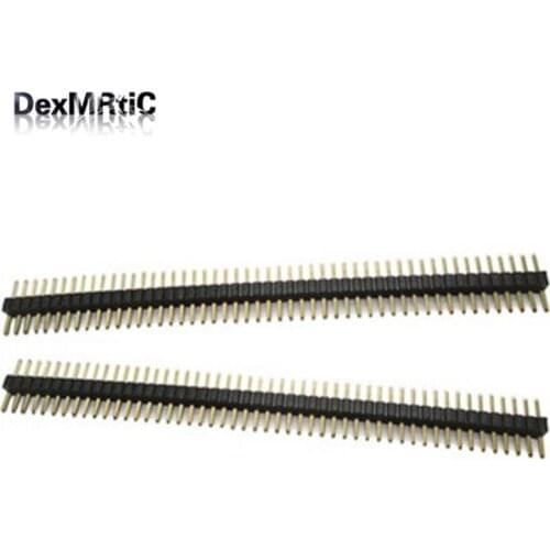 20pcs single row needle 1x50p 50pin 1.27mm pitch straight pin male header NEW wholesale