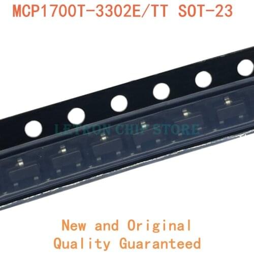 50PCS MCP1700T-3302E/TT SOT-23 MCP1700T 3.3V SOT23 SMD Transistor new and original IC Chipset