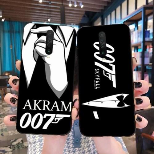 CUTEWANAN James Bond 007 Newly Arrived Black Cell Phone Case for Redmi Note 8 8A 8T 7 6 6A 5 5A 4 4X 4A Go Pro
