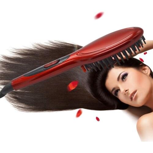 Electric Hair Brush Simply Fast Auto Straightening Massager Hair Iron Comb Girls Ladies Wet & Dry Hair Care Styling Tools
