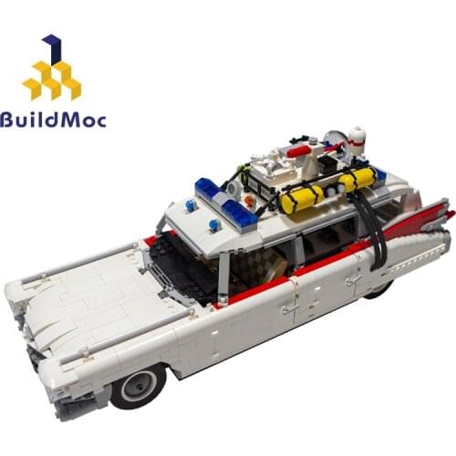 Movie Iconic Vehicles Ecto1 Ghosts Hunt Ectomobile Expendables Movie Heroes Police Truck Car Building Block Set Collection