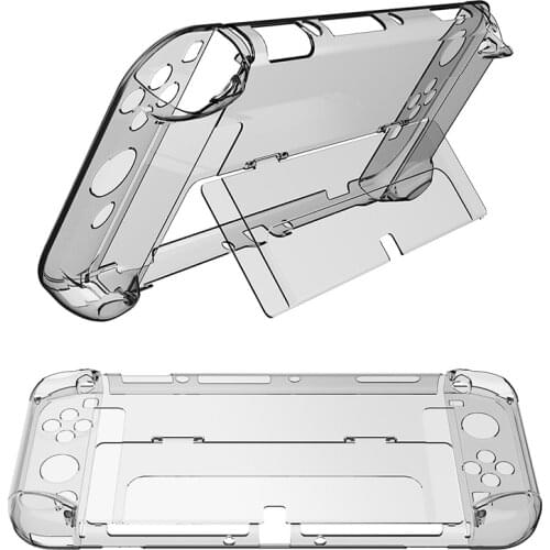Crystal Clear Shell for Nintendo Switch OLED 3 in 1 Protective Flip Case Cover Skin Guard for Nintendo Switch OLED Console New
