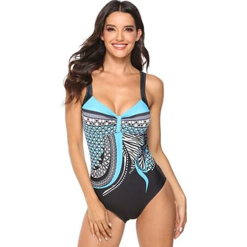 Swimwear Women One Piece Swimsuit Push Up Sexy Bathing Suit Female Swimming for Beach Wear Print Plus Size Swimwear 3XL