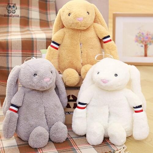 BOLAFYNIA Cute long-eared rabbit doll paper towel plush stuffed toy