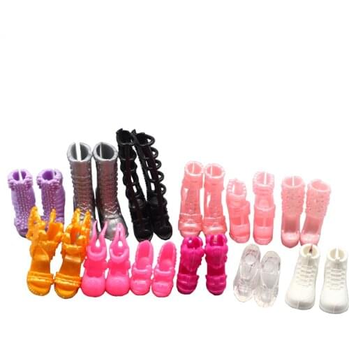 Random 3pcs/Lot Boots Shoes for High Dolls Shoes Doll Boots Accessories Girl Toys
