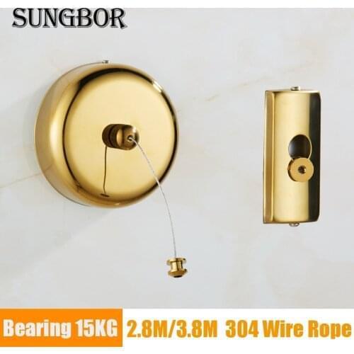 2.8m Clothes Drying Rack Rope Home Storage Stainless Steel Retractable Clotheslines Clothes Dryer Organiser Laundry Hanger GJ010