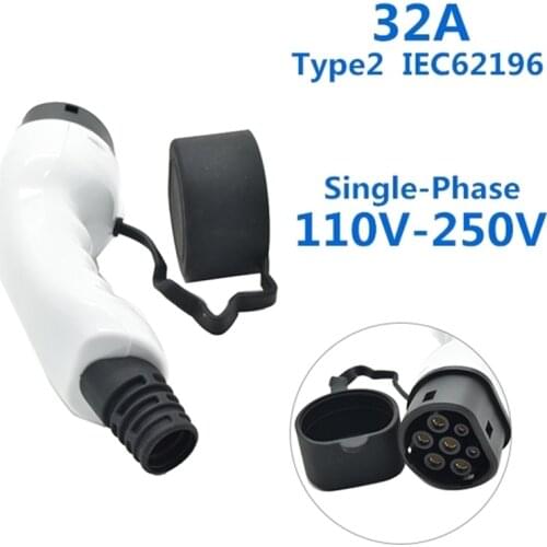 32A Type 2 EV Side IEC62196 European Standard Plug No Cable Single Phase IEC Female AC Plug EV Charging